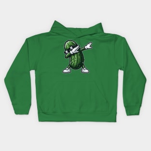 Dabbing Pickle Dab Cucumber Dill Pickle Funny Kids Hoodie